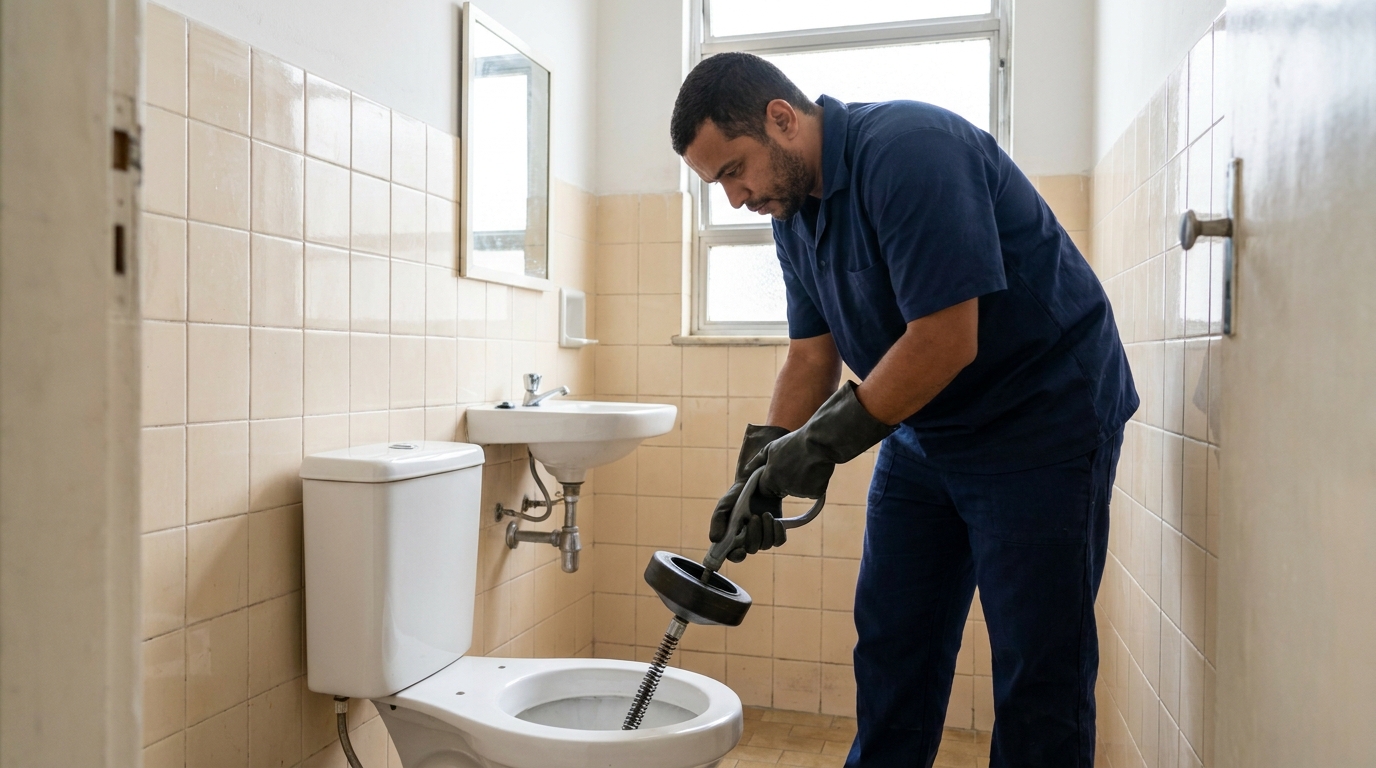 Desentupimento de vaso residencial em Indaiatuba‑SP