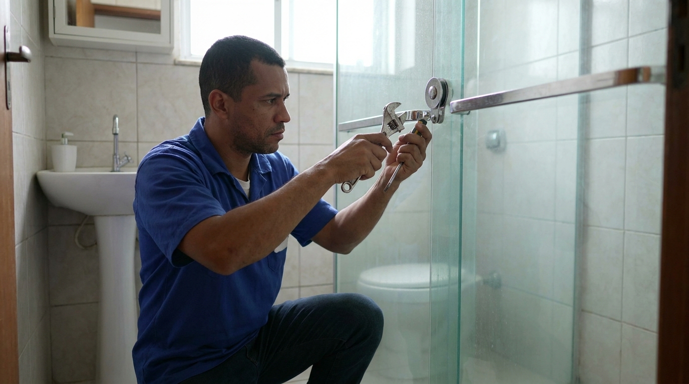 Manutenção e reparo de box de vidro perto de mim em Indaiatuba‑SP
